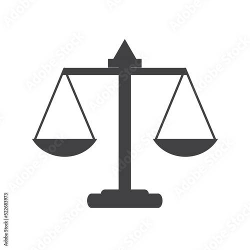 Law or justice scales symbol icon for your design