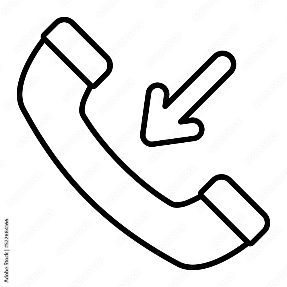 Incoming Call Line Icon Incoming Call Line Icon