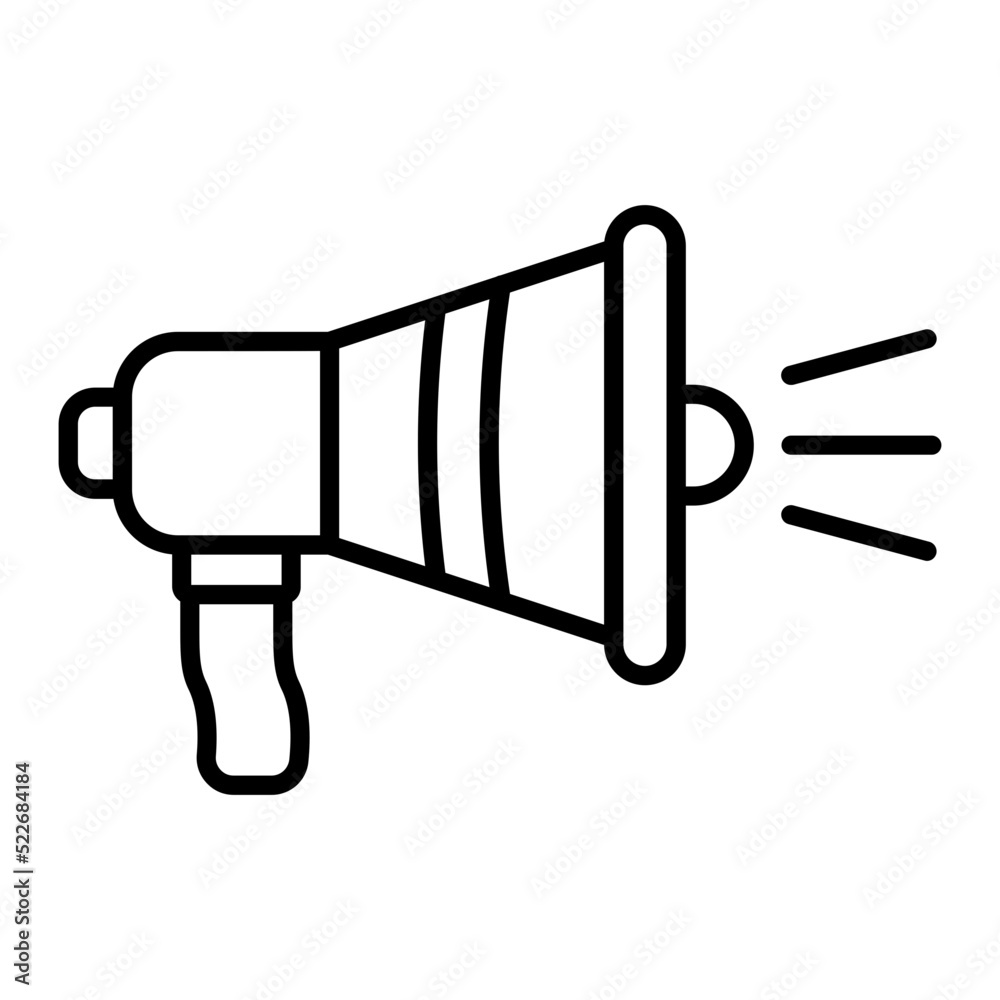Bullhorn Line Icon