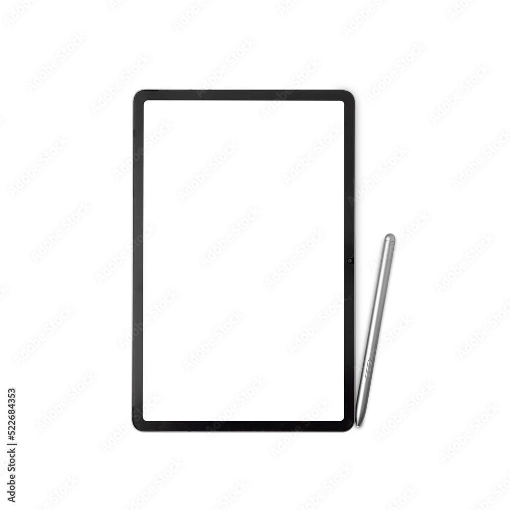 Tablet computer mockup, cutout. Tablet computer mockup, cutout.