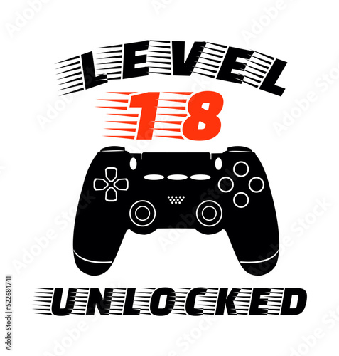Level 18 Unlocked  18th birthday design