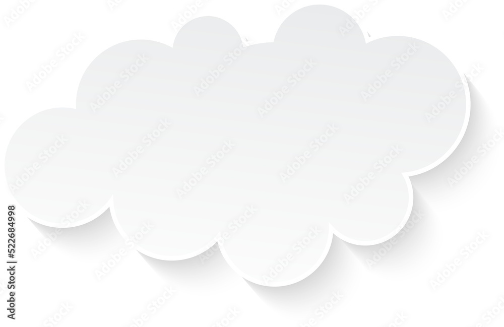 Flat design cloudscapes collection. Flat shadows.