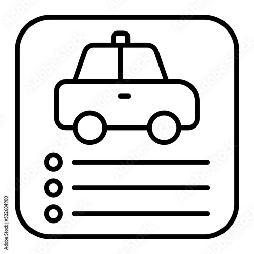Car App Line Icon