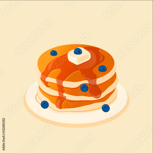 illustration of a pancake