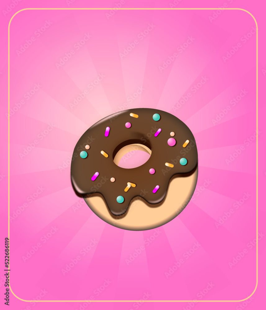 chocolate donut with sprinkles