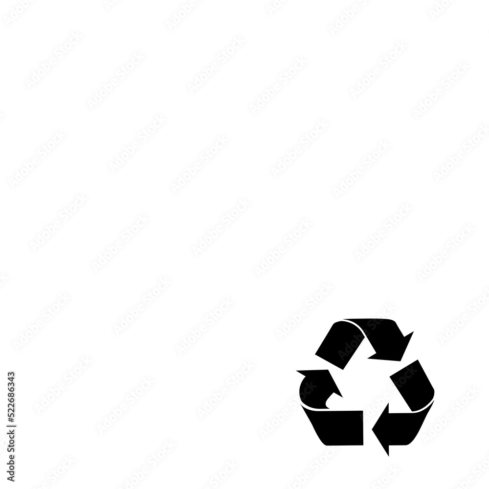 Recycle icon on white background. Recycle icon on white background.