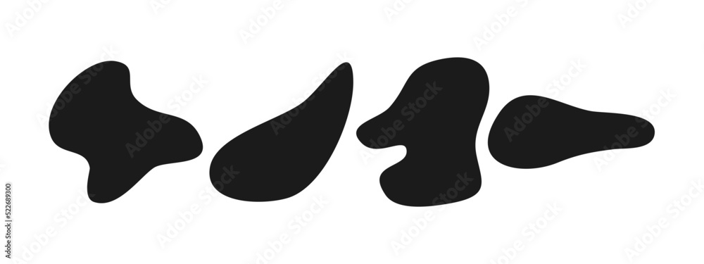 Black liquid blob shapes Black liquid blob shapes