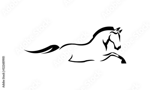 horse logo template design icon