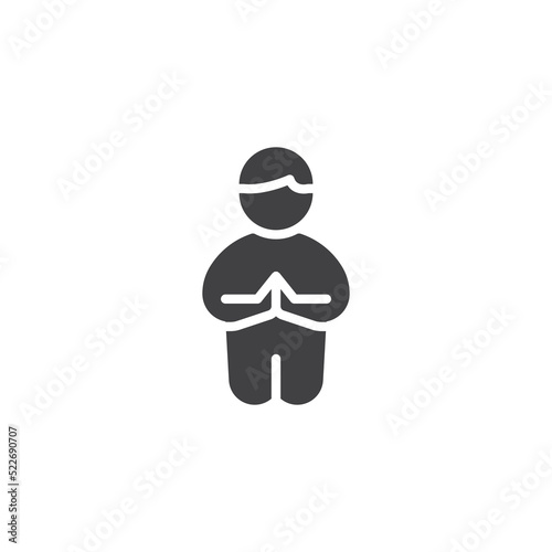 Leader humility vector icon