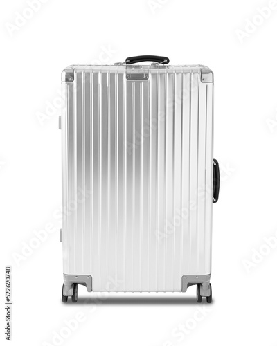 Silver Luggage cutout, Png file.