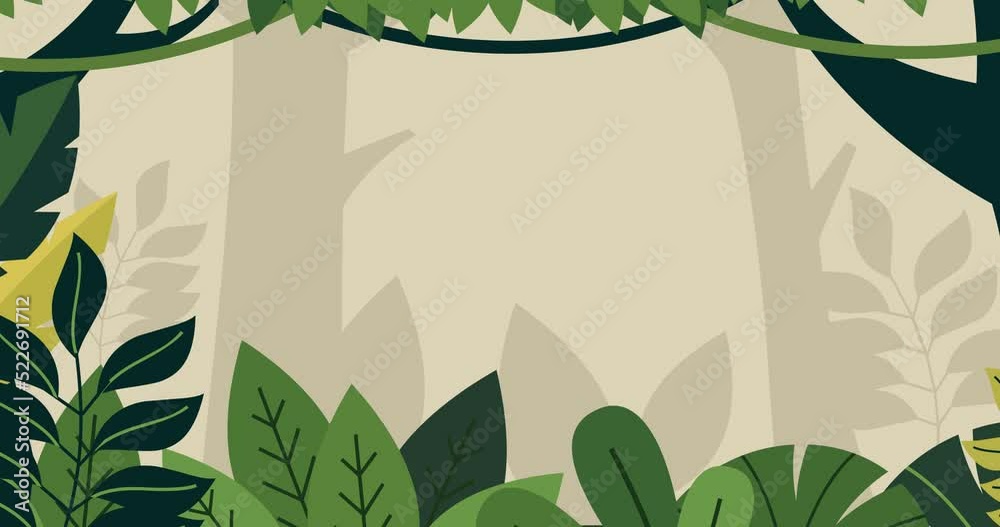 animated forest background with trees and leaves all around Stock Video ...