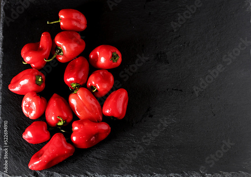 Raw organic mini sweet red peppers