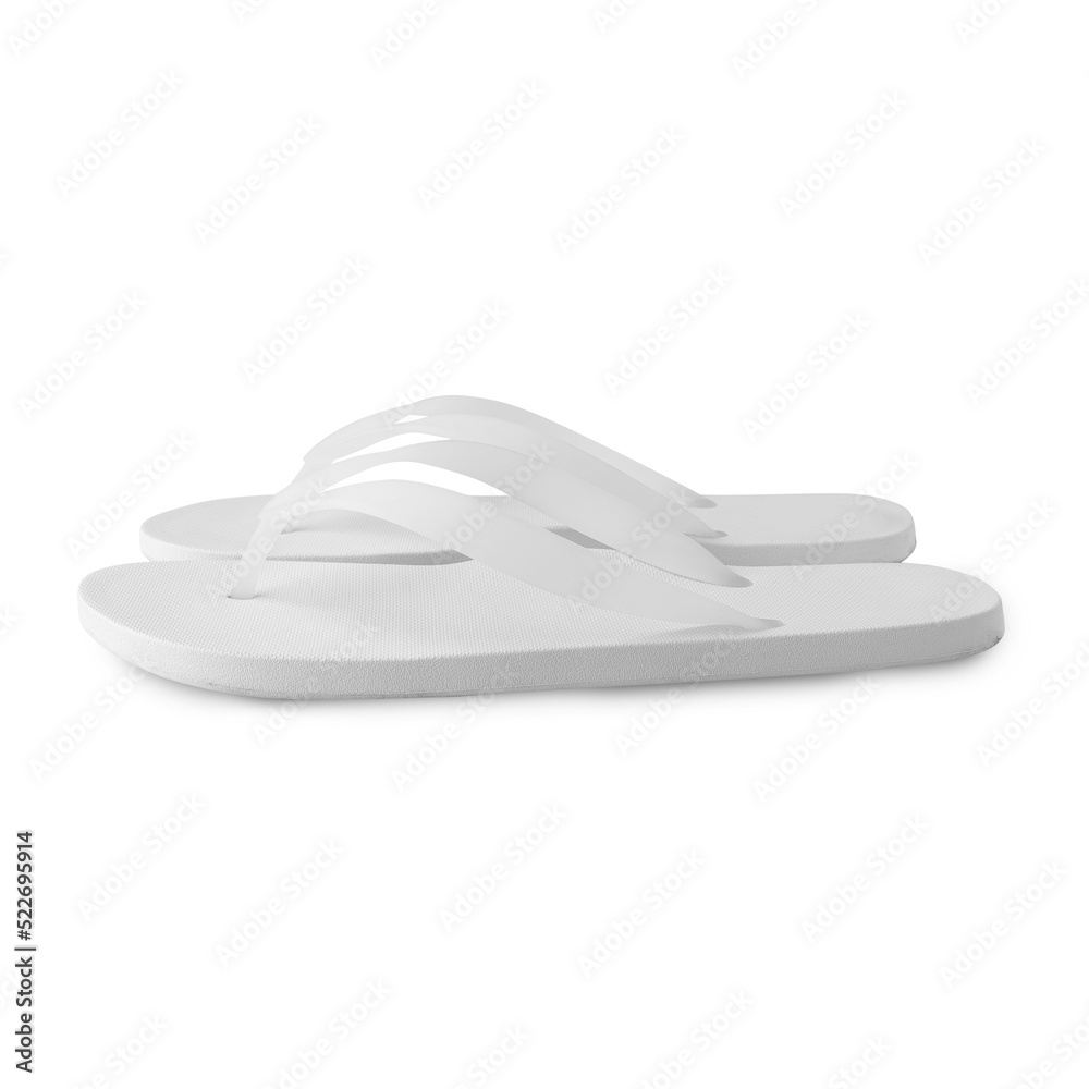 White flip flop sandals mockup cutout, Png file. White flip flop sandals mockup cutout, Png file.