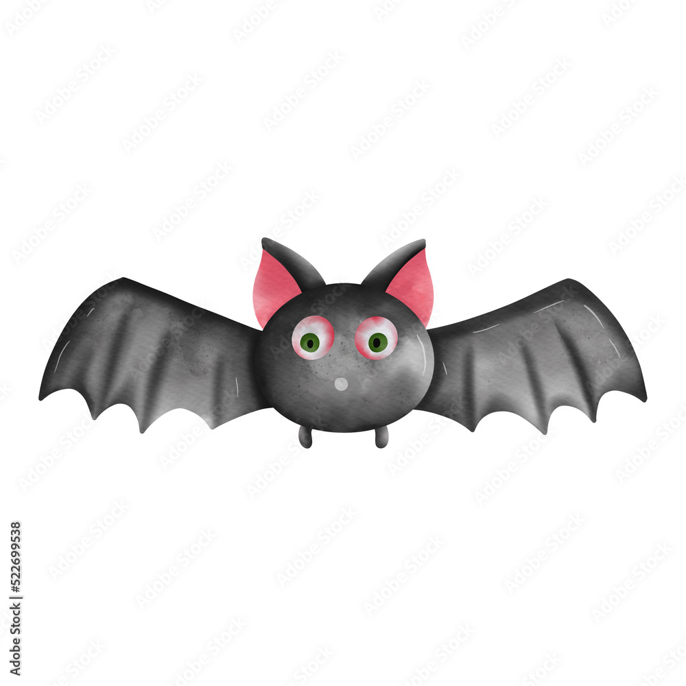 Fototapeta premium Halloween Bat Watercolor