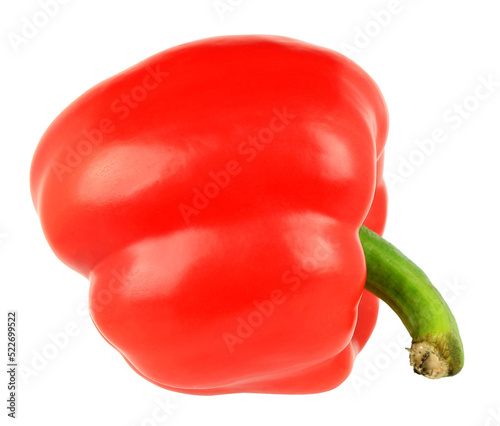 red bell pepper on transparent background png file