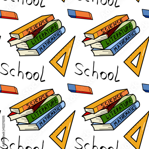 vector seamless pattern elements Back to School