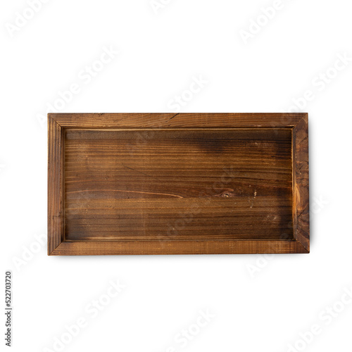 Wooden tray cutout, Png file. © Touchr