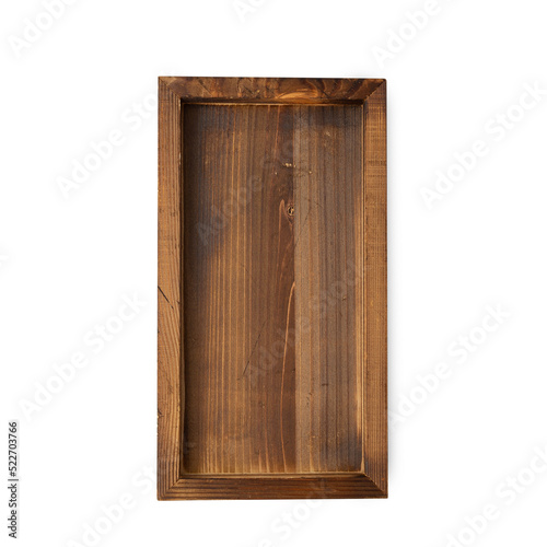 Wooden tray cutout, Png file.