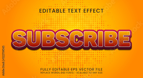 Subscribe 3D Editable Text Effect