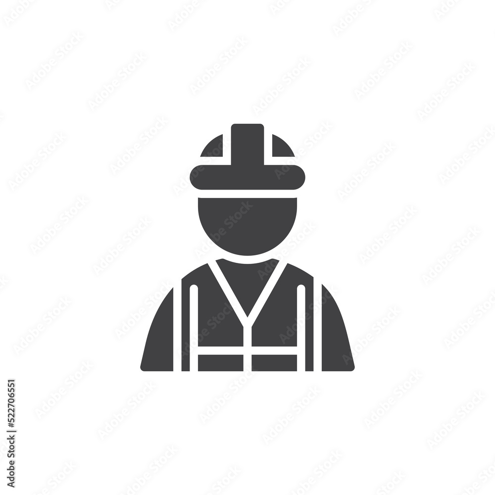 Oil platform worker vector icon
