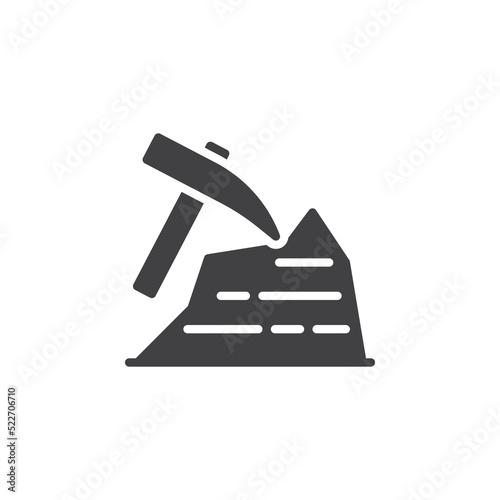 Coal mining vector icon