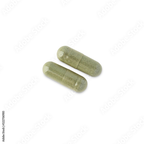 Medical pill capsule cutout, Png file. photo
