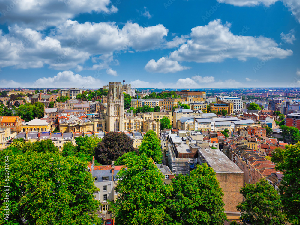 Fototapeta premium Overlooking Bristol from Cabot Tower, Bristol, England