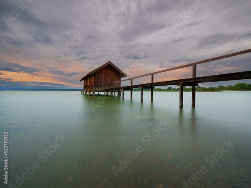 Boat House at the Ammersee lake before the storm came along © Wolfgang Hauke