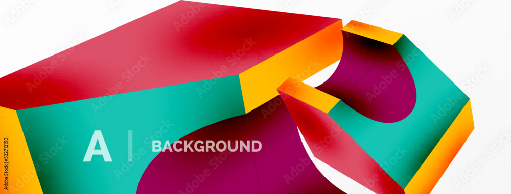 Abstract background - 3d abstract shape. Wallpaper for concept of AI technology, blockchain, communication, 5G, science, business Abstract background - 3d abstract shape. Wallpaper for concept of AI technology, blockchain, communication, 5G, science, business