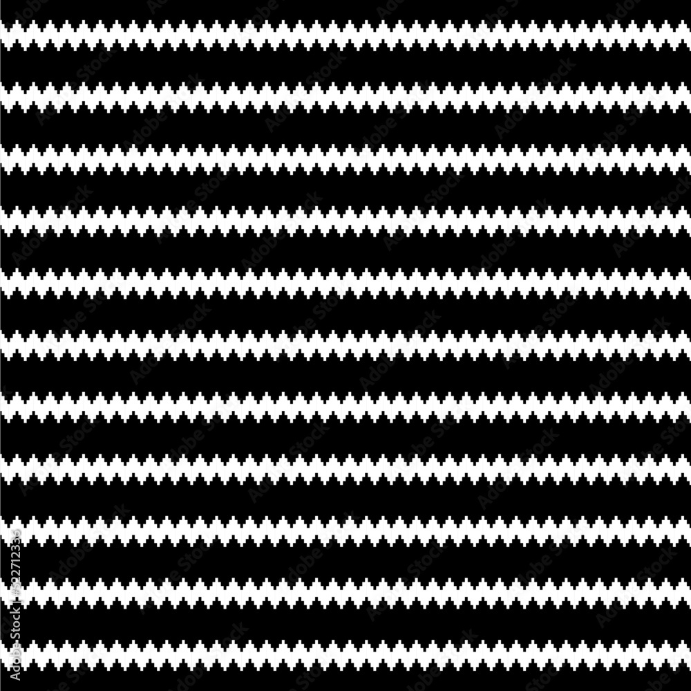 Seamless Zig Zag Motifs Pattern. Contemporary Decoration for Interior, Exterior, Carpet, Textile, Garment, Cloth, Silk, Tile, Plastic, Paper, Wrapping, Wallpaper, Background, Ect. Vector 