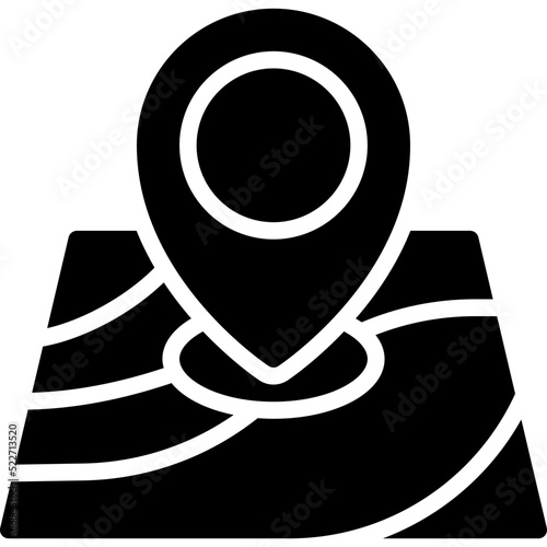 Map pin icon, location map and navigation vector