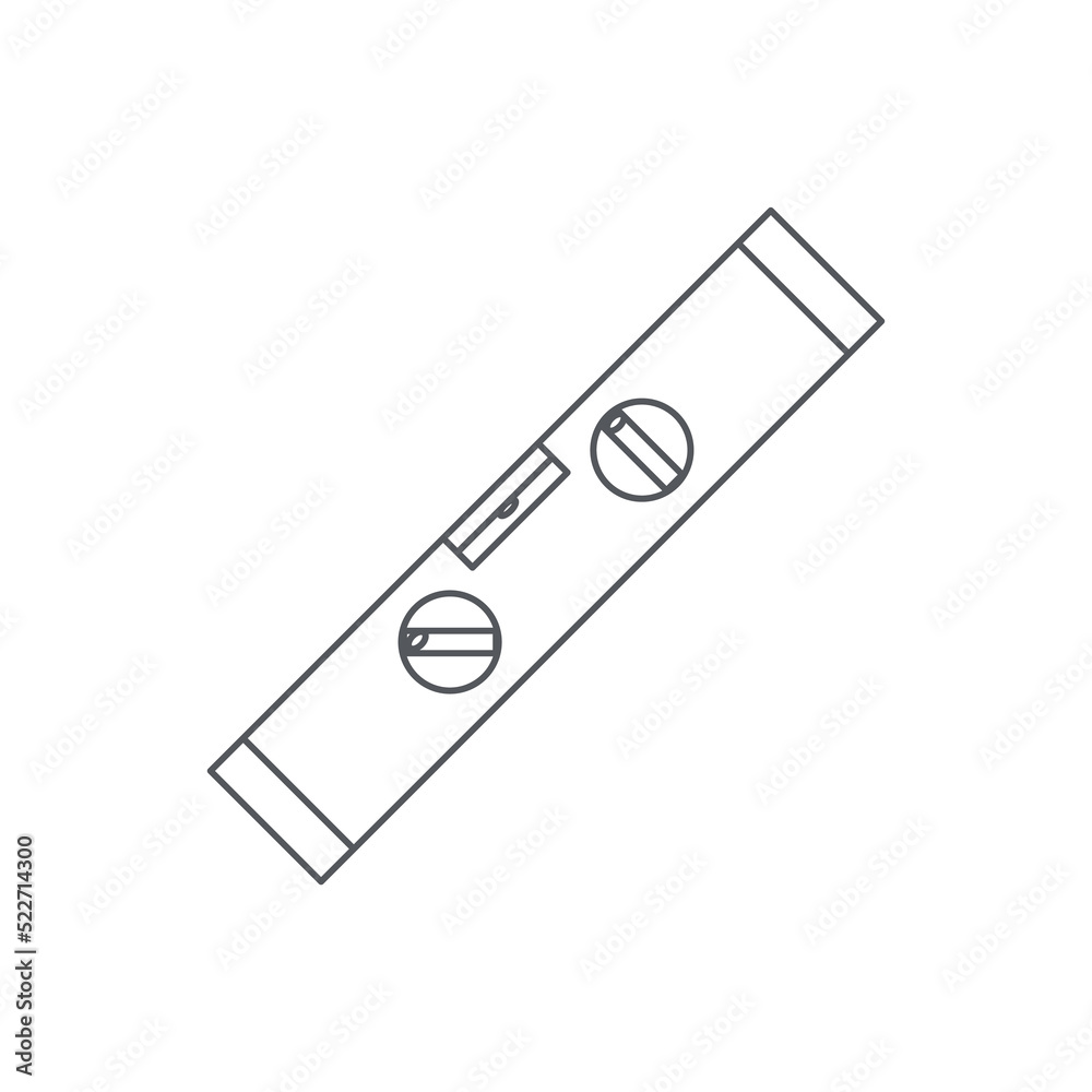 Water Level Level Construction Tools Equipment Device Icon Set Collection Black Line Water Level Level Construction Tools Equipment Device Icon Set Collection Black Line