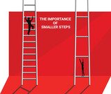 Importance of Smaller Steps Vector Illustration