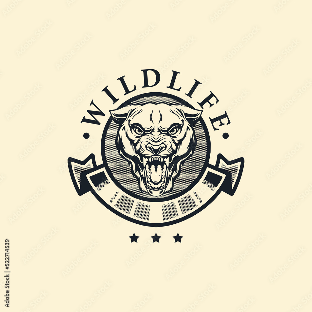 wildlife badge, wolves character logo. wildlife badge, wolves character logo.