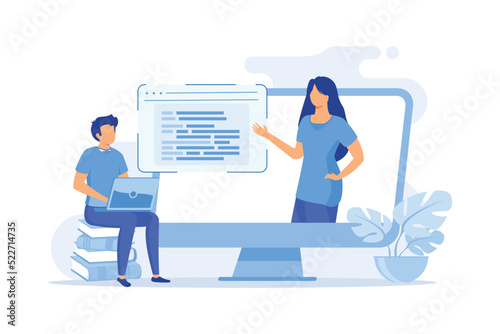 Online courses Free online courses, certificate diploma, business school, digital education, elearning, watching webinar, training courses flat design modern illustration