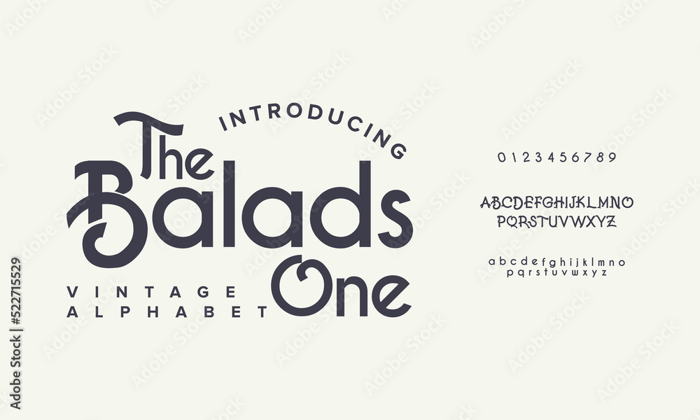 Typeface modern serif fonts and numbers. Classic Typography Minimal