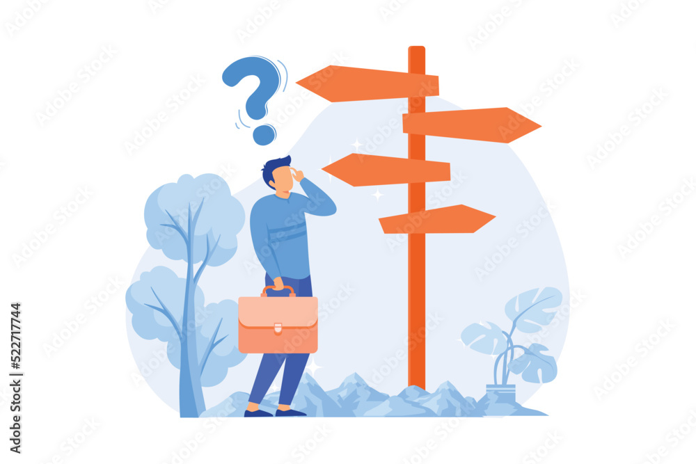 Decision making Problem solving skill, leadership, decision-making framework, tree analysis, rational approach, business management flat design modern illustration Decision making Problem solving skill, leadership, decision-making framework, tree analysis, rational approach, business management flat design modern illustration
