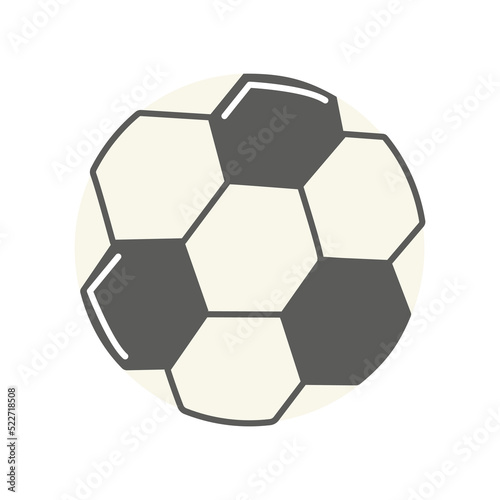 Soccer ball, vector flat illustration on white background © Vetriya
