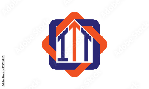 ITT three letter real estate logo with home icon logo design vector template | construction logo | housing logo | engineering logo | initial letter logo | minimalist logo | property logo |