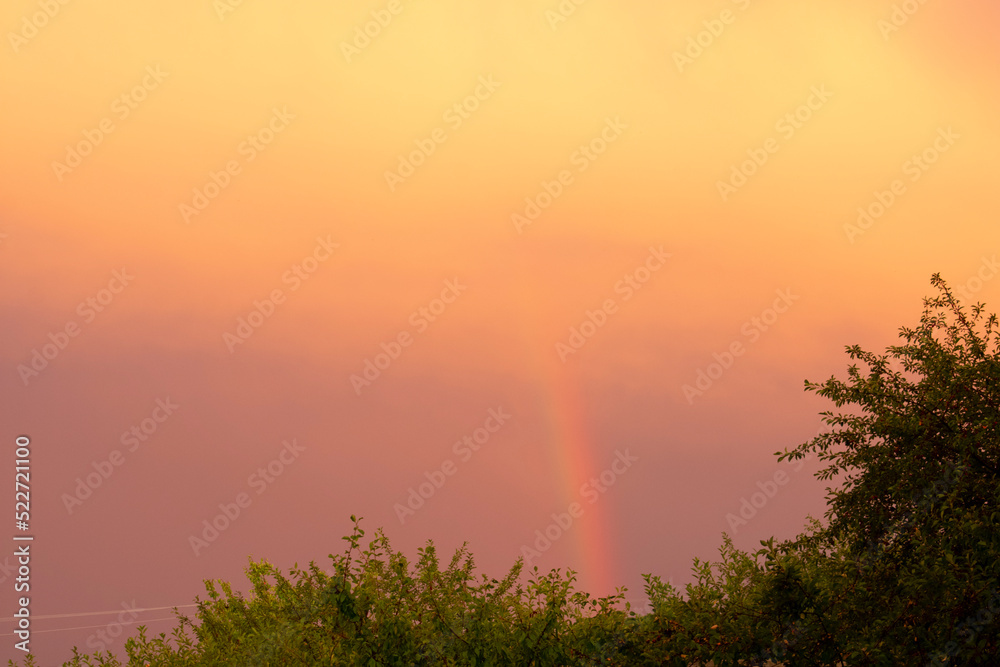A rainbow peeks out from the clouds in Kharkiv, Ukraine in 2022 A rainbow peeks out from the clouds in Kharkiv, Ukraine in 2022