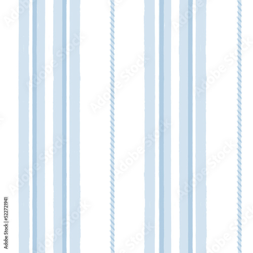 Blue stripes pattern, classic striped seamless background, Hand drawn brush strokes. vector stripes, cute paintbrush line backdrop © Good Goods