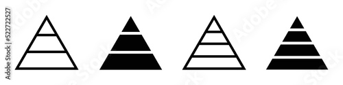 Pyramid Infographic icon. Pyramid diagram icon, vector illustration