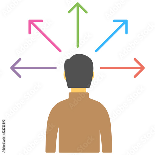 Decision Flat Colored Icon