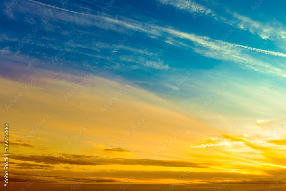 Colorful cloudy sky at sunset Colorful cloudy sky at sunset