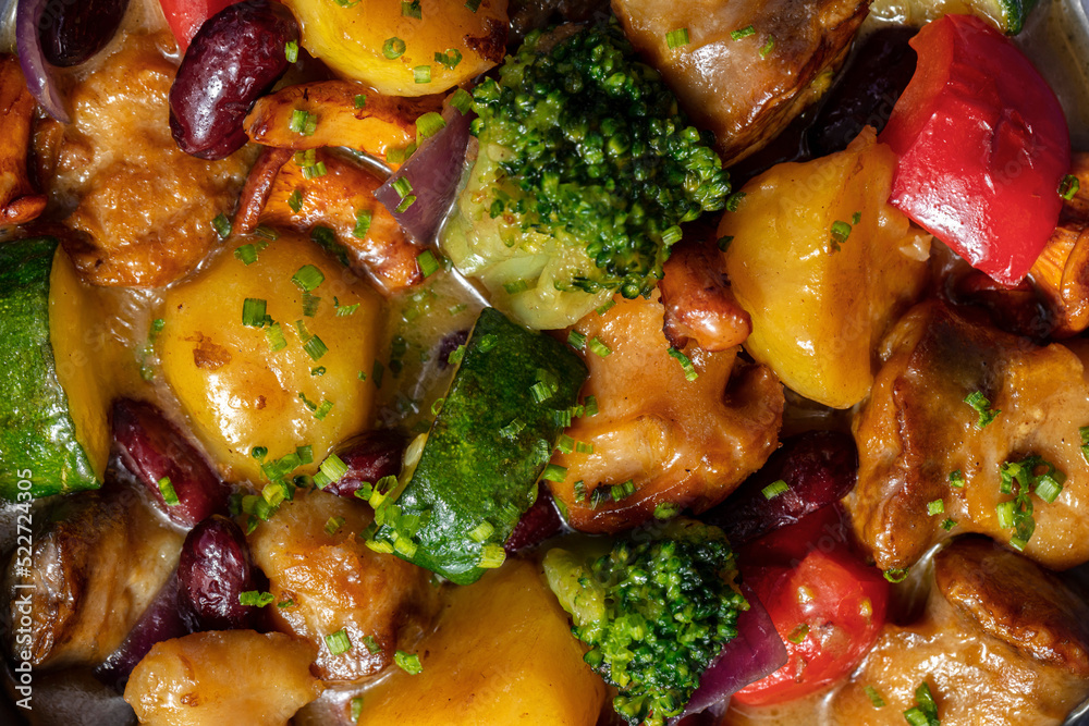 Vegetable stew with mushrooms and seafood Vegetable stew with mushrooms and seafood