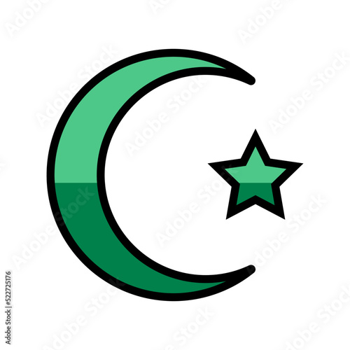 islam religion color icon vector. islam religion sign. isolated symbol illustration