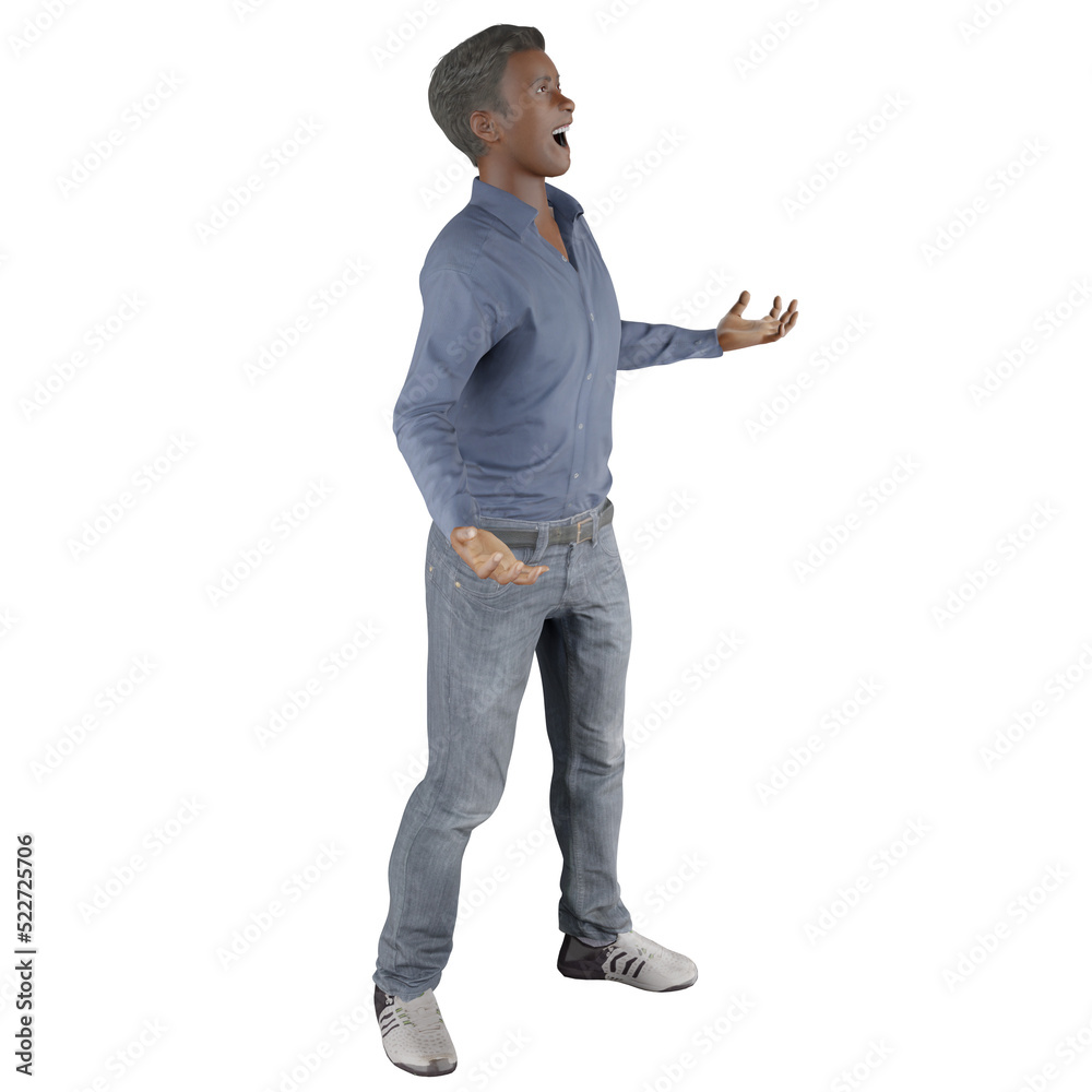 happy man model avatar man model human character 3d illustration happy man model avatar man model human character 3d illustration