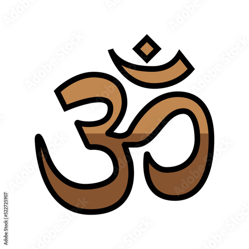 hinduism religion color icon vector. hinduism religion sign. isolated symbol illustration
