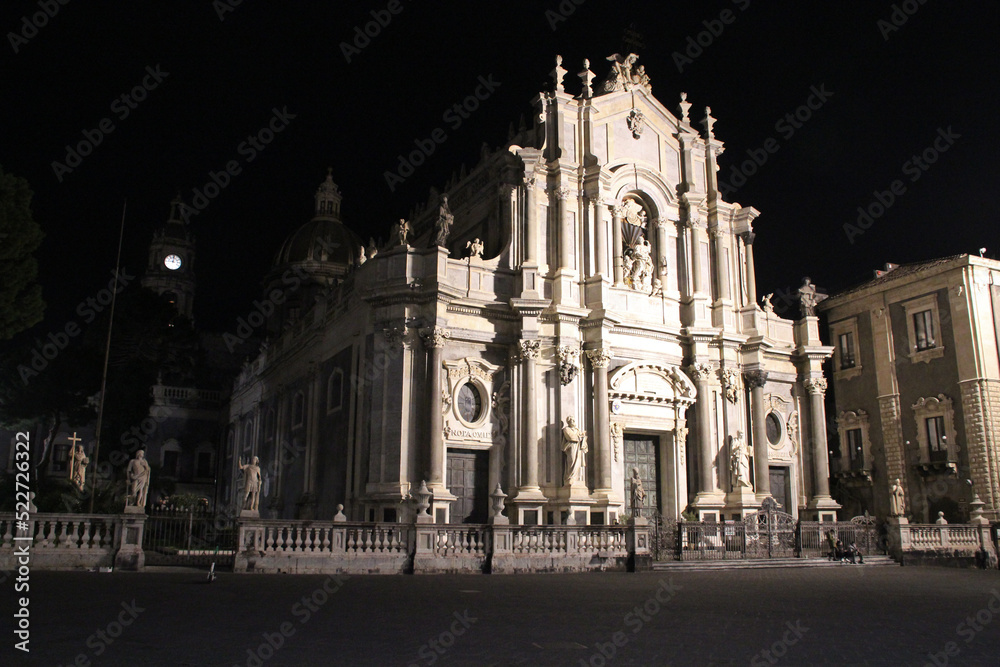 sant'agata cathedral in catania in sicily (italy) 