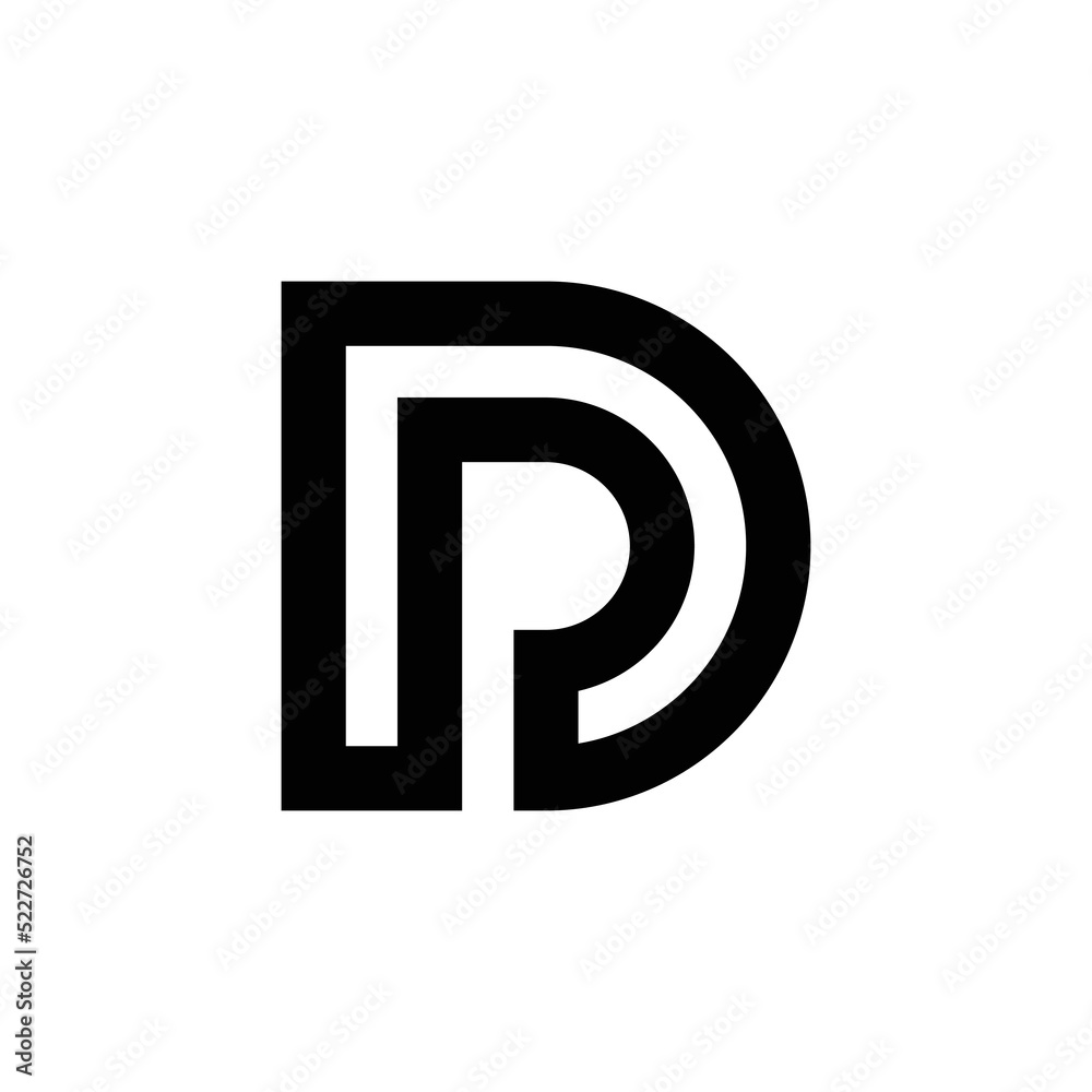 modern letter DP or PD monogram logo design modern letter DP or PD monogram logo design